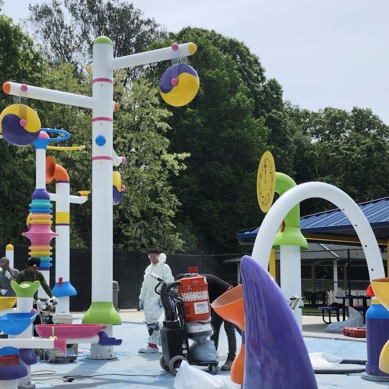 Bradley Hospital’s Splash Park Concrete Grinding Demolition Work