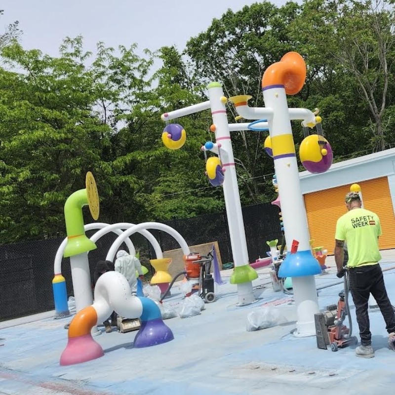 Bradley Hospital’s Splash Park Concrete Grinding Demolition Work
