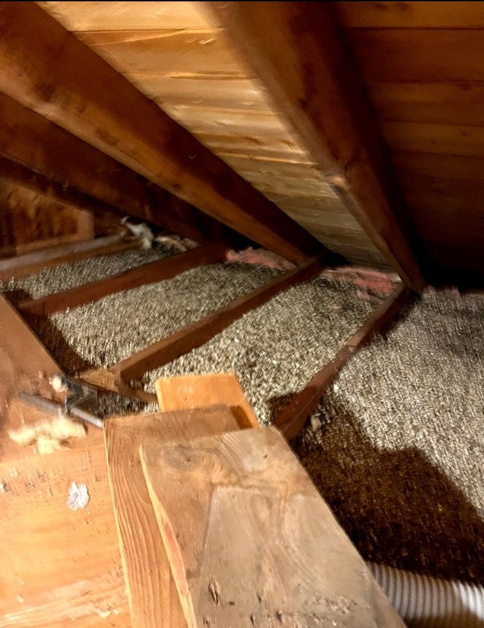 vermiculite insulation removal from residential attic in concord, MA