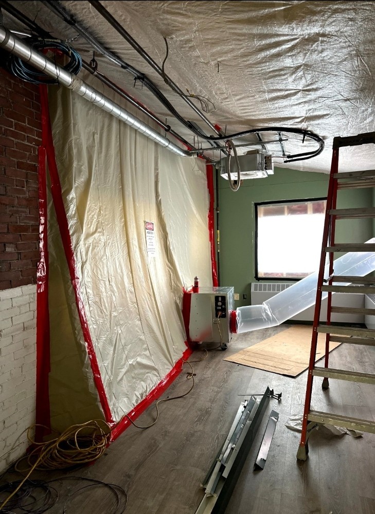 Window Caulking and Glazing Asbestos Abatement at the New Balance Factory Store in Skowhegan, ME