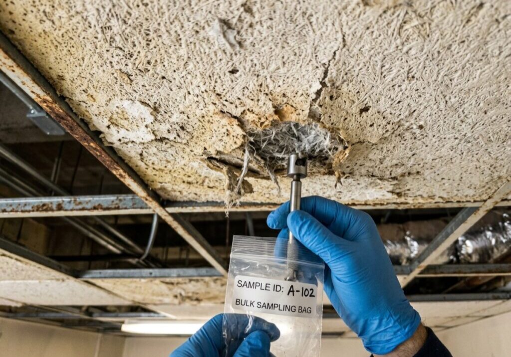 testing ceiling tiles for asbestos
